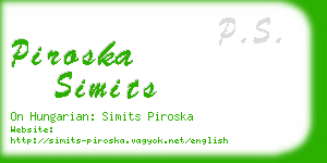 piroska simits business card